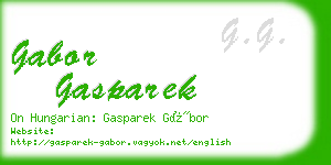 gabor gasparek business card